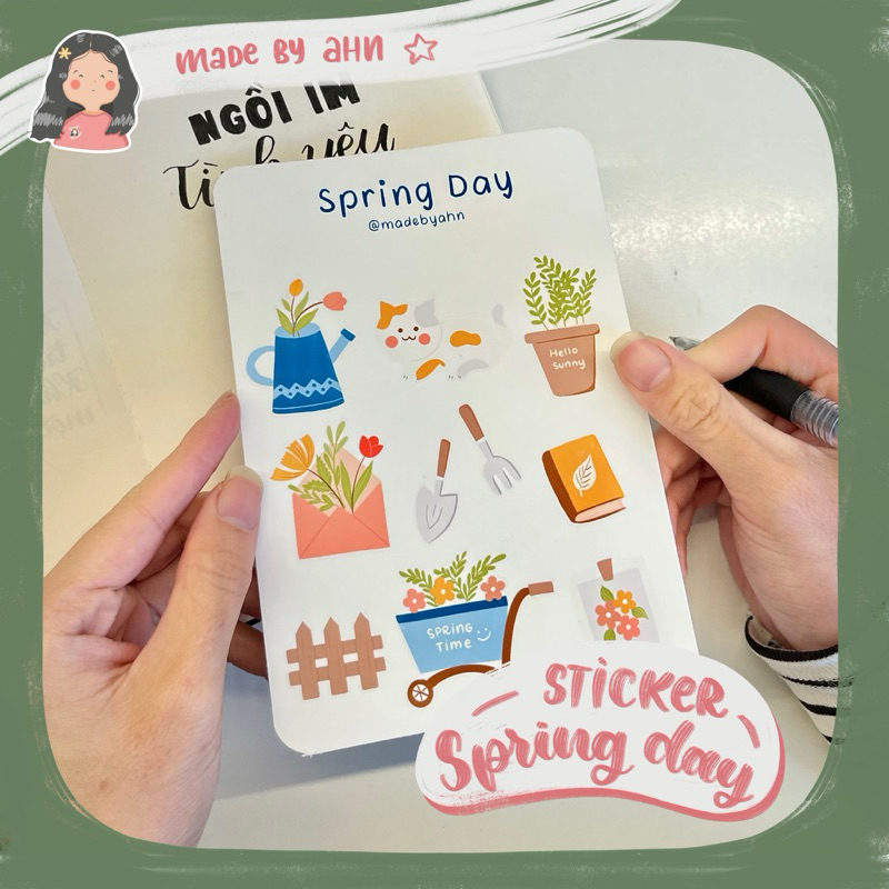 Sticker SPRING DAY - Made by Ahn thiết kế